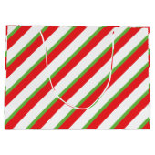 Diagonallinien Muster Weihnachtsgeschenk-Tasche Große Geschenktüte (Rückseite)