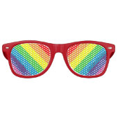 Diagonalregenbogen Sonnenbrille (Vorderseite)