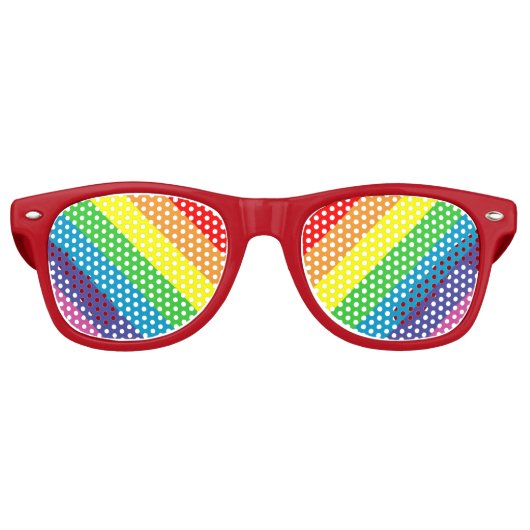 Diagonalregenbogen Sonnenbrille (Vorderseite)