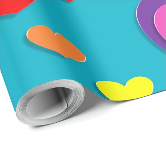 Diagonalregenbogenpapier Geschenkpapier (Rolleneckpunkt)