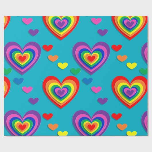 Diagonalregenbogenpapier Geschenkpapier (Flach)