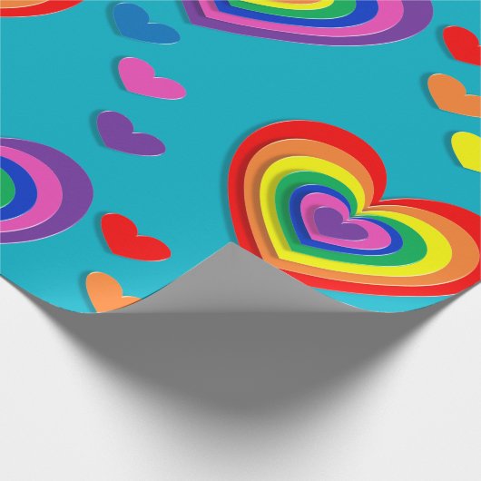 Diagonalregenbogenpapier Geschenkpapier (Ecke)