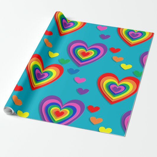 Diagonalregenbogenpapier Geschenkpapier (Ungerollt)