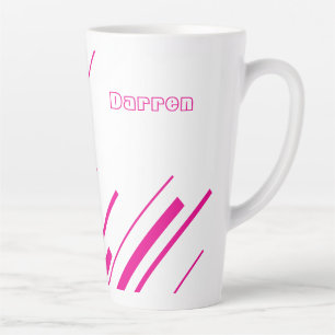 Diagonals - Magenta und Weiß Milchtasse