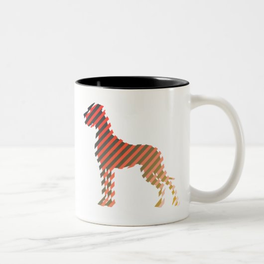 Diagonalstreif Zweifarbige Tasse (Rechts)