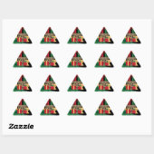 Diagonalstreifen Happy Kwanzaa Triangle Sticker (Blatt)