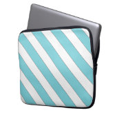Diagonalstreifen hellblau laptopschutzhülle (Vorderseite Links)