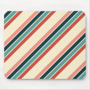 Diagonalstreifen mit mehrfarbigen Streifen Mousepad