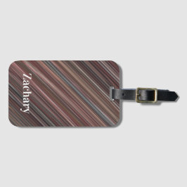 Diagonalstreifen, schwarz, braun und weiß gepäckanhänger