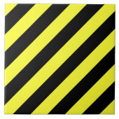 Diagonalstreifen schwarz und gelb fliese (Vorderseite)