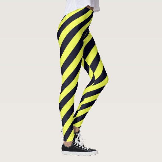 Diagonalstreifen schwarz und gelb leggings (Rechts)