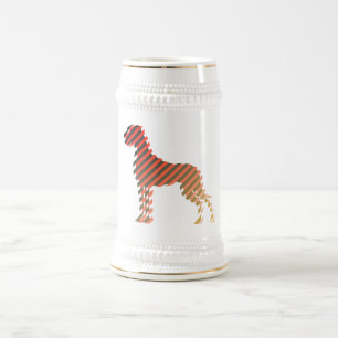 Diagonalstreifendogge Bierglas