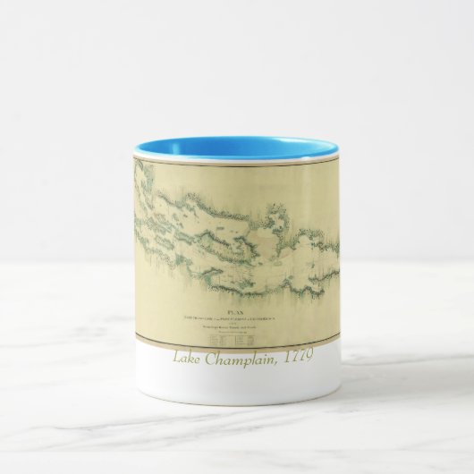 Diagramm 1779 von See Champlain Tasse (Zentrum)