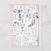 Diagramm antiker optischer Instrumente Postkarte (Vorderseite)