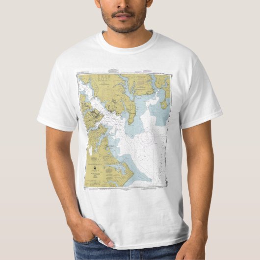 Diagramm Chesapeake Bays T-Shirt (Vorderseite)