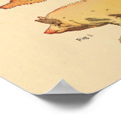 Diagramm der Anatomie der Schweineherzerkrankungen Poster (Ecke)