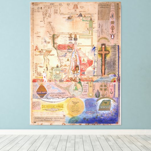 Diagramm der Apokalypse von Henry Dunant Leinwanddruck (Insitu (Holzboden))