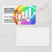 Diagramm der Bar-Linie | Finanziell Visitenkarte (Vorne/Hinten)