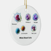 Diagramm der Blutkörperchen-Leukozyten Keramikornament (Rechts)