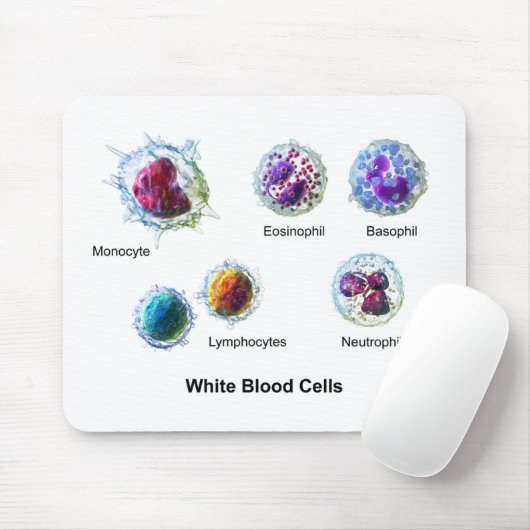 Diagramm der Blutkörperchen-Leukozyten Mousepad (Mit Mouse)