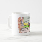 Diagramm der Cochlear-Frequenz des menschlichen Oh Kaffeetasse (Vorderseite Links)