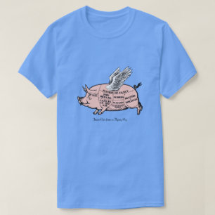 Diagramm der fliegenden Schweinebälge T-Shirt