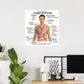 Diagramm der Hauptsymptome der Kupfervergiftung Poster (Heimbüro)