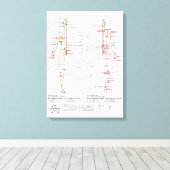 Diagramm der menschlichen Meridianer Leinwanddruck (Insitu (Holzboden))