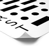 Diagramm der Morse-Code-Buchstaben und -Zahlen Poster (Ecke)