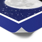 Diagramm der Phasen des Mondes mit Sternen Poster (Ecke)