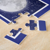 Diagramm der Phasen des Mondes mit Sternen Puzzle (Seite)