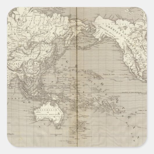 Diagramm der Planeten des Sonnensystems Quadratischer Aufkleber (Vorderseite)