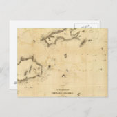 Diagramm der Viti-Gruppe oder der Fidschi-Inseln Postkarte (Vorne/Hinten)