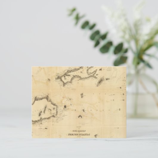 Diagramm der Viti-Gruppe oder der Fidschi-Inseln Postkarte (Stehend Vorderseite)