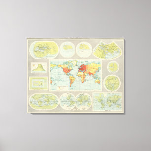 Diagramm der Welt Leinwanddruck
