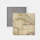 Diagramm der Westindischen Inseln 3 Magnet (Vorderseite/Rückseite)