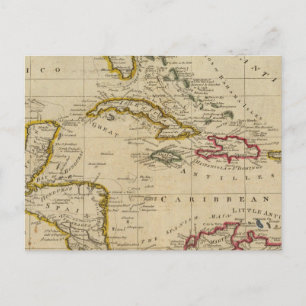 Diagramm der Westindischen Inseln 3 Postkarte