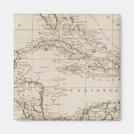 Diagramm der Westindischen Inseln Magnet (Vorne)