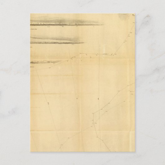 Diagramm des antarktischen Kontinents Postkarte (Vorderseite)