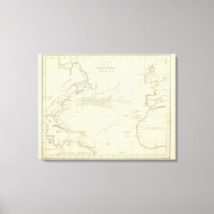 Diagramm des Atlantiks Leinwanddruck