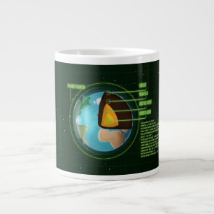 Diagramm des Erdinneren mit verschiedenen Statisti Jumbo-Tasse