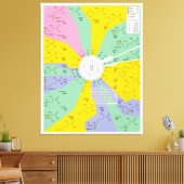 Diagramm des genetischen Codes mit Aminosäurerücks Leinwanddruck (Insitu (Wohnzimmer))