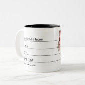 Diagramm des muskulösen Systems Zweifarbige Tasse (Vorderseite Links)