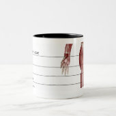 Diagramm des muskulösen Systems Zweifarbige Tasse (Mittel)