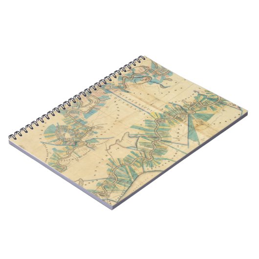 Diagramm des Unterlauf des Mississippi Notizblock (Linke Seite)