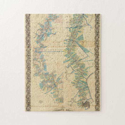 Diagramm des Unterlauf des Mississippi Puzzle (Vertikal)