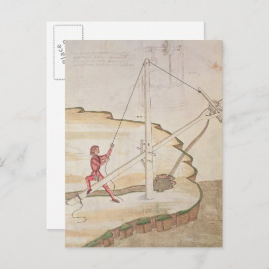 Diagramm einer Methode zur Wasserversorgung Postkarte (Vorne/Hinten)