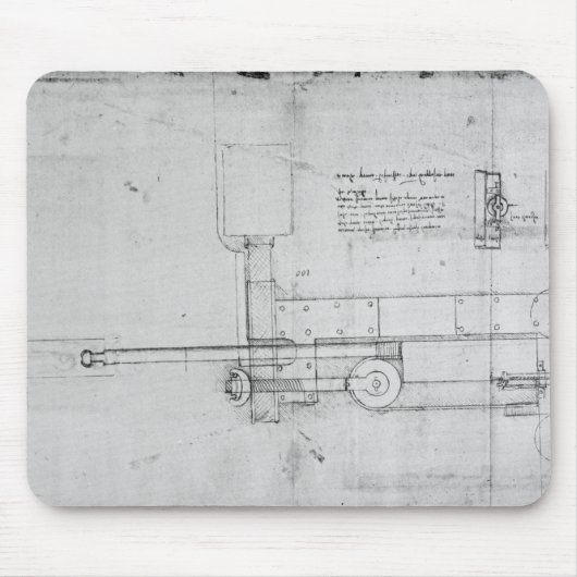 Diagramm eines mechanischen Bolzens Mousepad (Vorne)