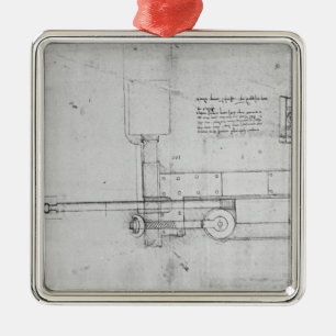 Diagramm eines mechanischen Bolzens Silbernes Ornament