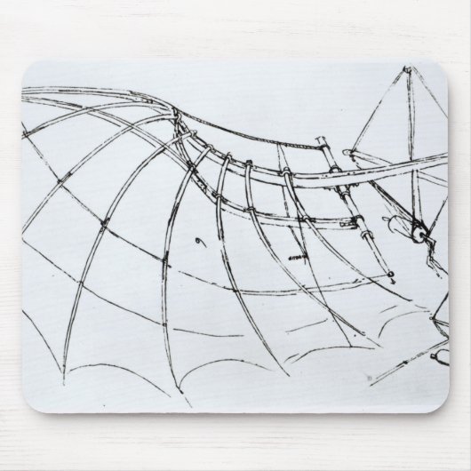 Diagramm eines mechanischen Flügels Mousepad (Vorne)